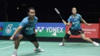 Rehan Naufal Kusharjanto-Lisa Ayu Kusumawati saat berlaga di Malaysia Open 2024. (c) PBSI
