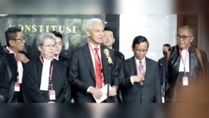 Ganjar-Mahfud dan Tim Hukum Prabowo-Gibran Sampaikan Keterangan Pers Usai Sidang (Ist)
