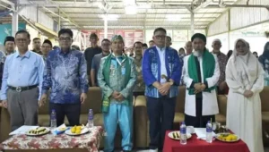 Pj Wali Kota Sukabumi, Kusmana Hartadji saat membuka Seminar dan Penyerahan Laporan Hasil Penelitian BRIN