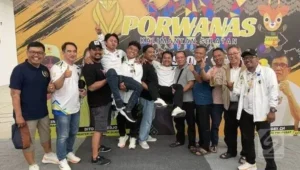 Tim PWI Jawa Barat Sumbang Medali Perdana Cabor e-Sport PES pada Porwanas Kalimantan Selatan
