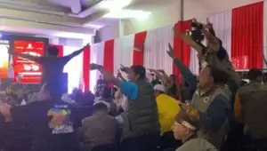 Suasana di dalam ruangan acara debat Perdana Cabup-Cawabup Sukabumi